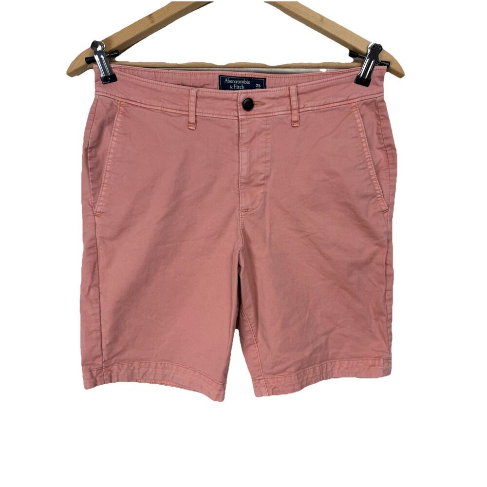 Abercrombie‎ & Fitch Men's Shorts Chino 29"W 8"L Coral Peach Casual Beach Spring